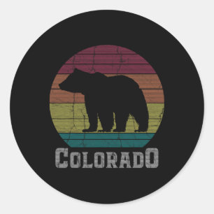 Colorado Rocky Mountains Retro T-shirt Skiën Campi Ronde Sticker