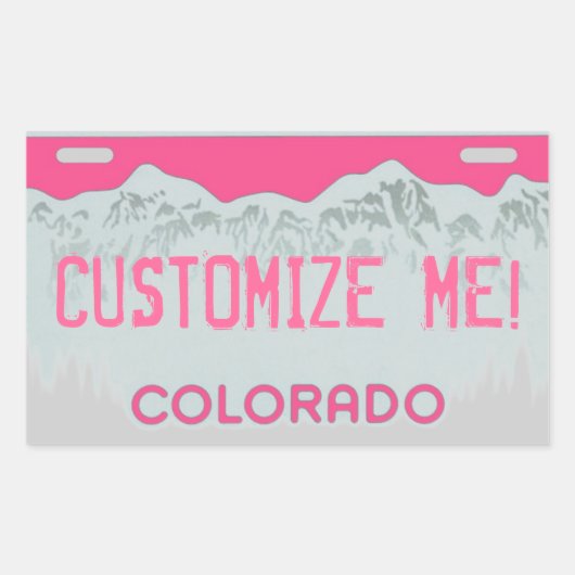 Colorado rose personnalisable stickers plaque d'im (Devant)