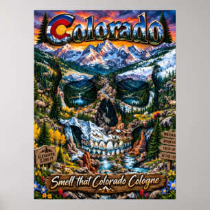 Colorado Schedel Art Poster - Staat van Mind