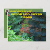 Colorado Seven Falls avec arbres CARTE POST (Devant / Derrière)