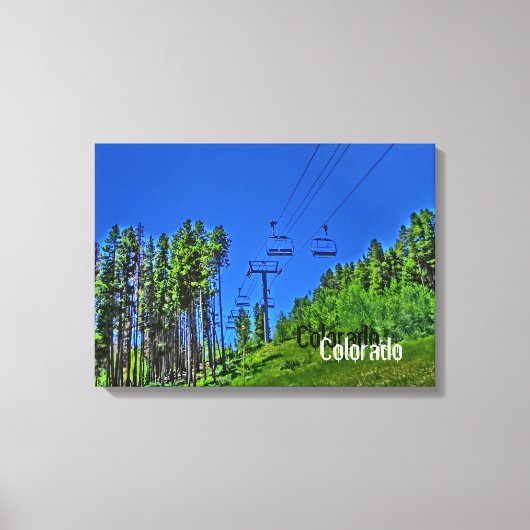 Colorado ski lifts toile wrap (Recto)