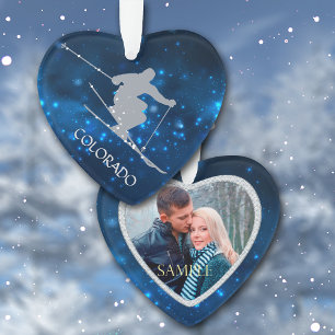 Colorado Ski Night Lights Modèle photo