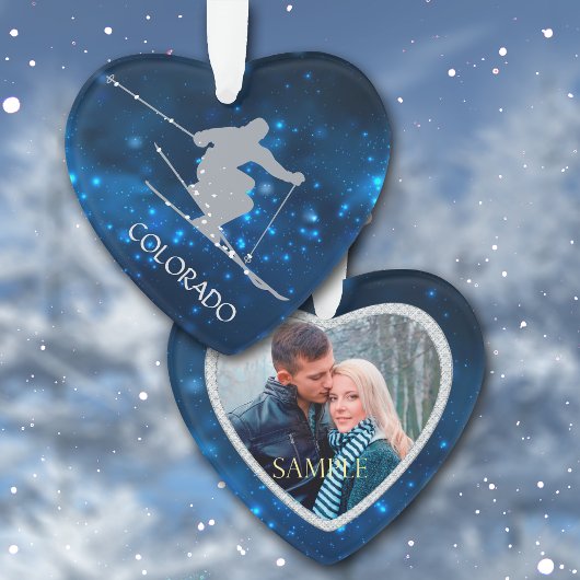 Colorado Ski Night Lights Modèle photo