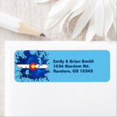  Colorado ski splatter retourlabels Etiket (Insitu)