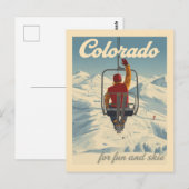  Colorado Skiën Reizen Briefkaart (Voorkant / Achterkant)