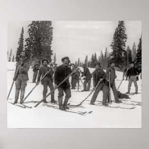 Colorado Skiers, 1910.  foto Poster