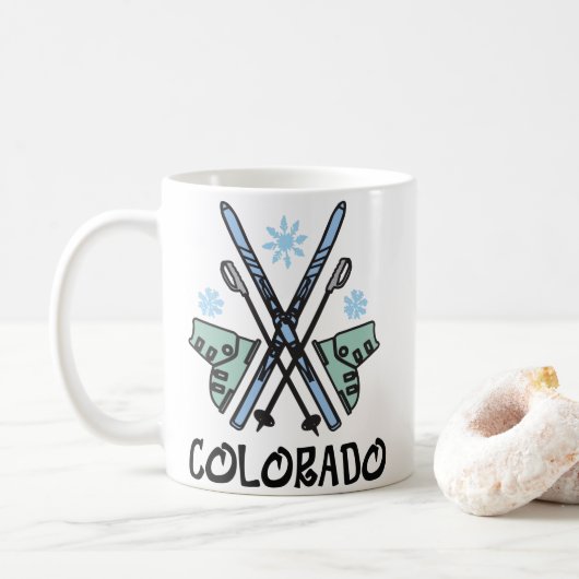 Colorado Skiing Koffiemok (Met donut)