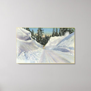 Colorado "Snogo" sneeuwploeg in de winter Canvas Afdruk