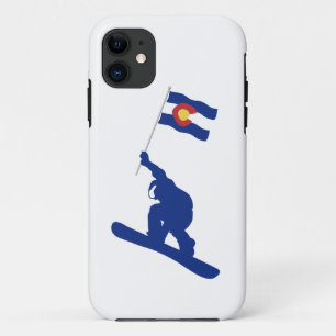 Colorado Snowboard Flag iPhone 11 Hoesje