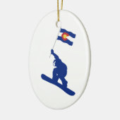 Colorado Snowboard Flag Keramisch Ornament (Links)