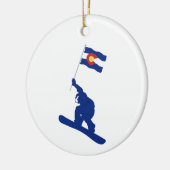 Colorado Snowboard Flag Keramisch Ornament (Links)