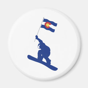 Colorado Snowboard Flag Magneet