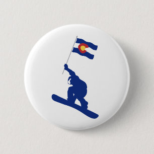 Colorado Snowboard Flag Ronde Button 5,7 Cm