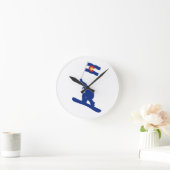 Colorado Snowboard Flag Ronde Klok (Huis)