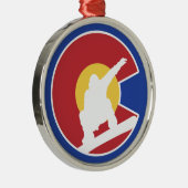 Colorado Snowboard Metalen Ornament (Rechts)