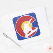 Colorado Snowboard Vierkante Sticker (Envelop)