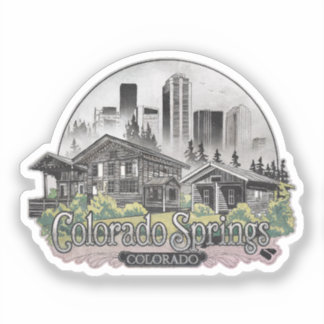 Colorado Springs City Colorado State, Verenigde St Sticker