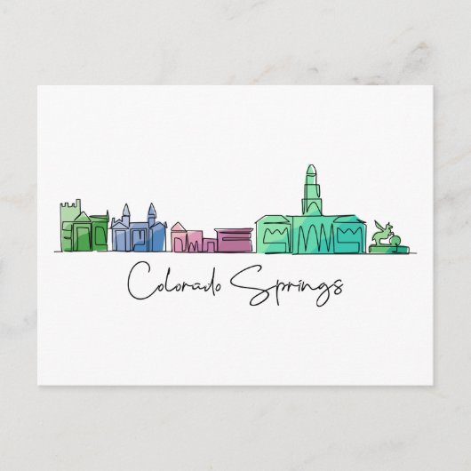 Colorado Springs COLORADO Briefkaart (Voorkant)