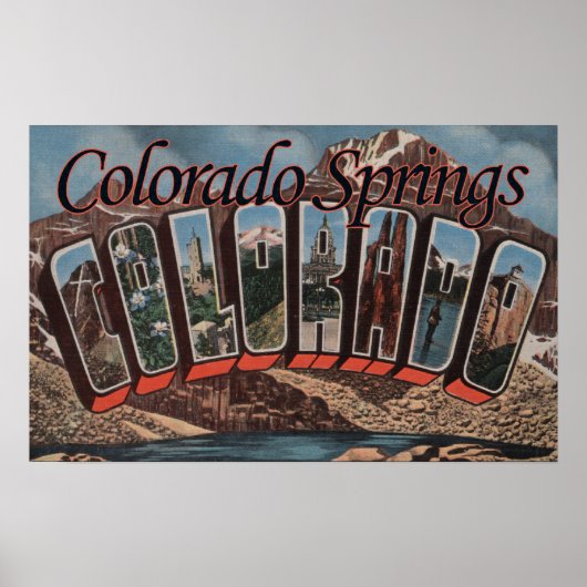 Colorado Springs, Colorado — grote letterscènes Poster (Voorkant)