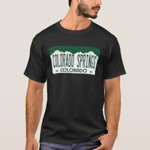 Colorado Springs Colorado License Bord T-shirt