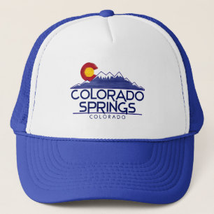 Colorado Springs houten bergen hoed Trucker Pet