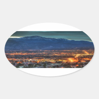 Colorado Springs Lights Ovale Sticker
