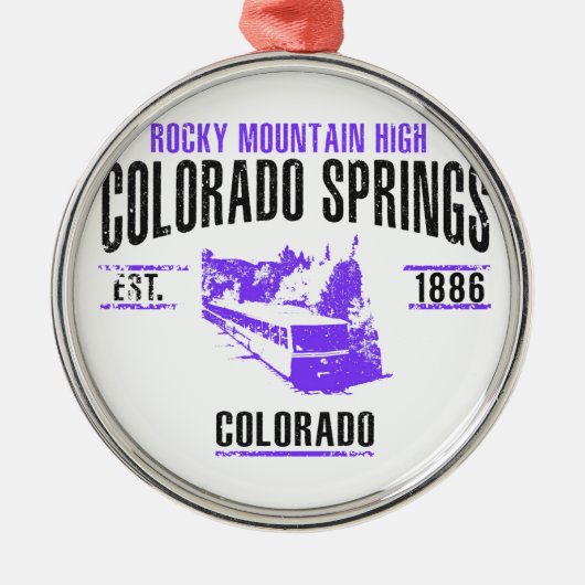 Colorado Springs Metalen Ornament (Voorkant)