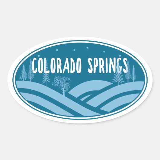 Colorado Springs Ovale Sticker (Voorkant)