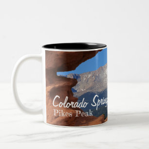 Colorado Springs Pikes Peak Souvenir Tweekleurige Koffiemok