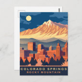 Colorado Springs, Rocky Mountains, reizen Briefkaart (Voorkant / Achterkant)