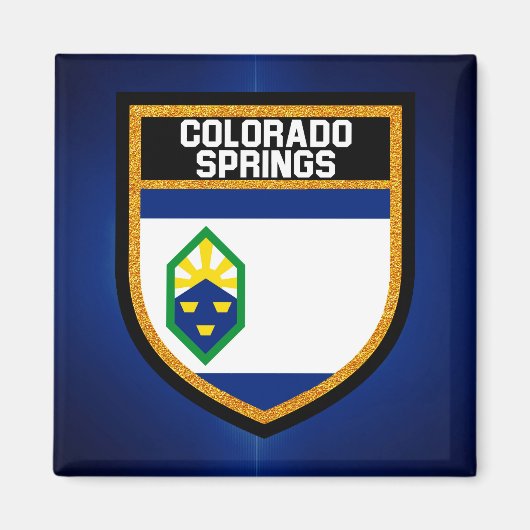 Colorado Springs-vlag Magneet (Voorkant)