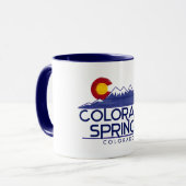 Colorado Springs wood mountains mug Mok (Voorkant links)