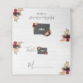 Colorado Staat Bestemming Rustieke Tafelnummer (Buitenkant ongevouwen)