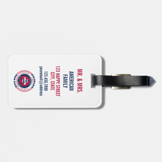 Colorado staat gepersonaliseerde gift Bagagelabel (Achterkant horizontaal)