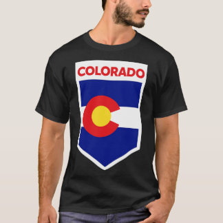 Colorado Staat Vlag Embleem T-shirt