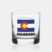 Colorado staatsvlag gepersonaliseerd whisky glas (Voorkant)