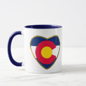 Colorado State Flag Heart Mok (Links)