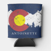 Colorado State Flag Monogrammed Blikjeskoeler (Voorkant)