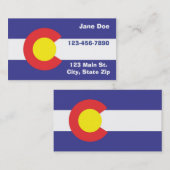 Colorado State Flag Visitekaartjes (Voorkant / Achterkant)