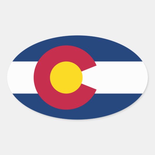 Colorado State Oval autocollant (Devant)