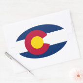 Colorado State Oval autocollant (Enveloppe)