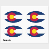 Colorado State Oval autocollant (Feuille)