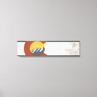 Colorado State Vlag Verpakt Canvas Afdruk