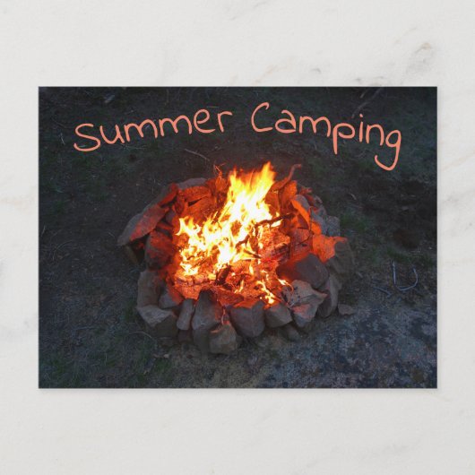 Colorado Summer Camp Fire Briefkaart (Voorkant)