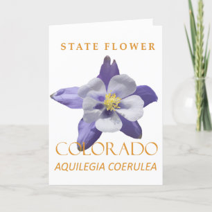 Colorado Territory Flower Blue Aquilegia coerulea Feestdagen Kaart