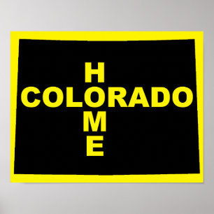 Colorado Thuis Weg Van Staat Poster Bord