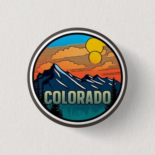 Colorado Travel Pinback Button (Voorkant)