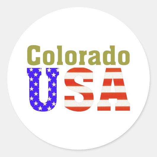 Colorado USA Aashen alpha Ronde Sticker (Voorkant)