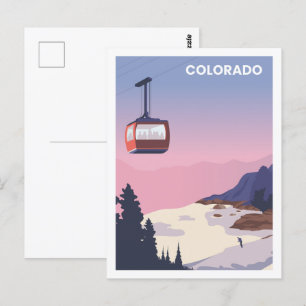 Colorado USA Beroemde Reisplaats Illustratie Briefkaart