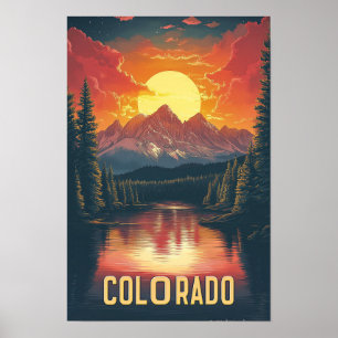 Colorado USA Kunst Vintage Reizen Poster